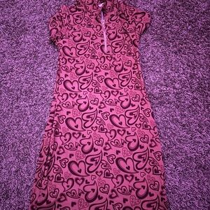 Bodycon front zipper dress.